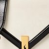 Krémové/černé dámské semišové obálkové crossbody kabelky Ralph Lauren Polo ID