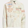 Krémové pánské bundy Ralph Lauren Denim Graphic Painter Krémové pánské bundy Ralph Lauren Denim Graphic Painter