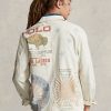Krémové pánské bundy Ralph Lauren Denim Graphic Painter Krémové pánské bundy Ralph Lauren Denim Graphic Painter
