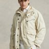 Krémové pánské bundy s kapucí Ralph Lauren s rybí kostí