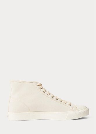 Krémové pánské plátěné tenisky Ralph Lauren Mayport Krémové pánské plátěné tenisky Ralph Lauren Mayport