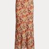 Květinové dámské Ralph Lauren květinové mačkané sukně Georgette Květinové dámské Ralph Lauren květinové mačkané sukně Georgette