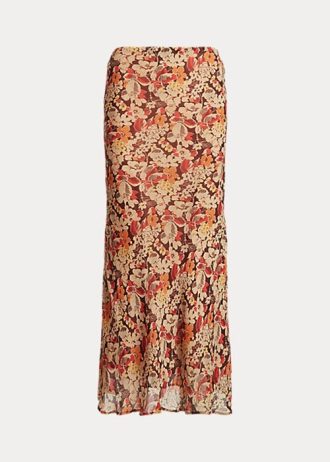 Květinové dámské Ralph Lauren květinové mačkané sukně Georgette Květinové dámské Ralph Lauren květinové mačkané sukně Georgette