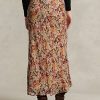 Květinové dámské Ralph Lauren květinové mačkané sukně Georgette Květinové dámské Ralph Lauren květinové mačkané sukně Georgette