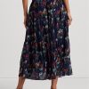 Květinové dámské sukně Ralph Lauren Floral Crinkle Georgette Květinové dámské sukně Ralph Lauren Floral Crinkle Georgette