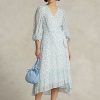 Květinové dámské zavinovací šaty Ralph Lauren Floral Crinkle Georgette Květinové dámské zavinovací šaty Ralph Lauren Floral Crinkle Georgette
