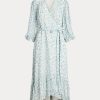 Květinové dámské zavinovací šaty Ralph Lauren Floral Crinkle Georgette Květinové dámské zavinovací šaty Ralph Lauren Floral Crinkle Georgette