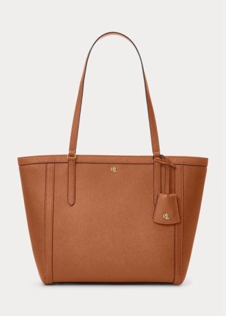 Lauren Tan Dámské kabelky Ralph Lauren Crosshatch Leather Medium Clare Tote Bags