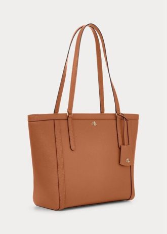 Lauren Tan Dámské kabelky Ralph Lauren Crosshatch Leather Medium Clare Tote Bags