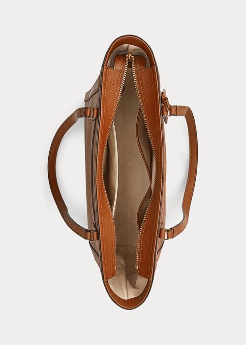 Lauren Tan Dámské kabelky Ralph Lauren Crosshatch Leather Medium Clare Tote Bags Lauren Tan Dámské kabelky Ralph Lauren Crosshatch Leather Medium Clare Tote Bags