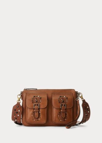 Lauren Tan Dámské kabelky Ralph Lauren s hřebínky střední Noa Crossbody