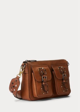 Lauren Tan Dámské kabelky Ralph Lauren s hřebínky střední Noa Crossbody