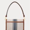 Lauren Tan /Navy Dámská střední pruhovaná plátěná kabelka Ralph Lauren