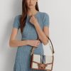 Lauren Tan /Navy Dámská střední pruhovaná plátěná kabelka Ralph Lauren