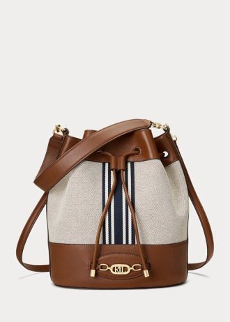 Lauren Tan/ Navy Stripe Dámská velká plátěná kabelka Andie Ralph Lauren