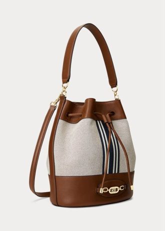 Lauren Tan/ Navy Stripe Dámská velká plátěná kabelka Andie Ralph Lauren