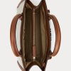 Lauren Tan/Navy Women’s Ralph Lauren Canvas Large Tote Bags