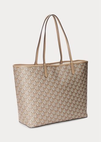 Lehké dámské kabelky Ralph Lauren potažené plátnem Medium Collins