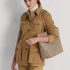 Lehké dámské kabelky Ralph Lauren potažené plátnem Medium Collins Lehké dámské kabelky Ralph Lauren potažené plátnem Medium Collins