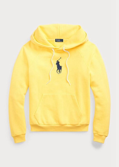 Žlutá dámská fleecová mikina Ralph Lauren Shrunken Fit Big Pony Žlutá dámská fleecová mikina Ralph Lauren Shrunken Fit Big Pony
