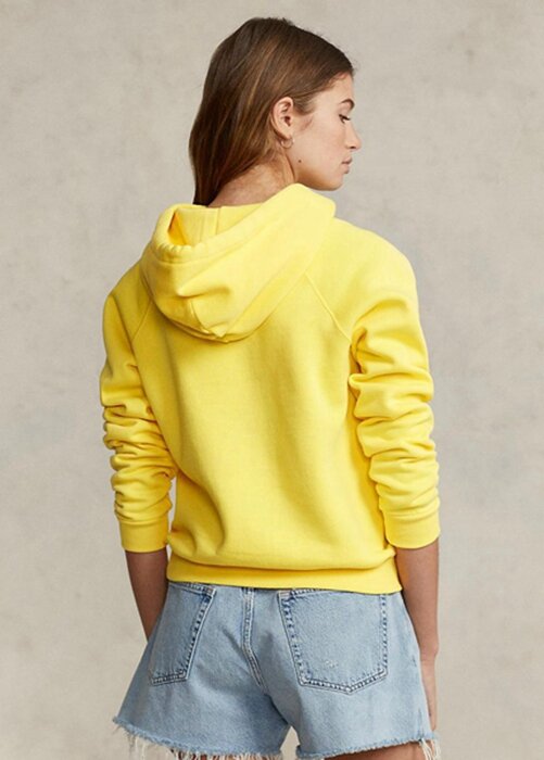 Žlutá dámská fleecová mikina Ralph Lauren Shrunken Fit Big Pony Žlutá dámská fleecová mikina Ralph Lauren Shrunken Fit Big Pony