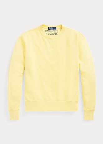 Žluté dámské mikiny Ralph Lauren z organické bavlny s výstřihem Žluté dámské mikiny Ralph Lauren z organické bavlny s výstřihem