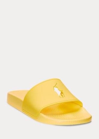 Žluté dámské pantofle Ralph Lauren Big Pony