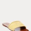 Žluté dámské sandály Ralph Lauren Andela Calf-Suede Žluté dámské sandály Ralph Lauren Andela Calf-Suede