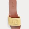 Žluté dámské sandály Ralph Lauren Andela Calf-Suede Žluté dámské sandály Ralph Lauren Andela Calf-Suede