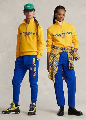 Žluté dámské sportovní fleecové mikiny Ralph Lauren Polo Žluté dámské sportovní fleecové mikiny Ralph Lauren Polo