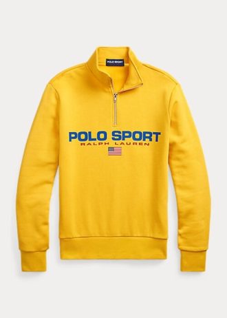 Žluté dámské sportovní fleecové mikiny Ralph Lauren Polo Žluté dámské sportovní fleecové mikiny Ralph Lauren Polo