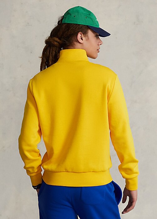 Žluté dámské sportovní fleecové mikiny Ralph Lauren Polo Žluté dámské sportovní fleecové mikiny Ralph Lauren Polo