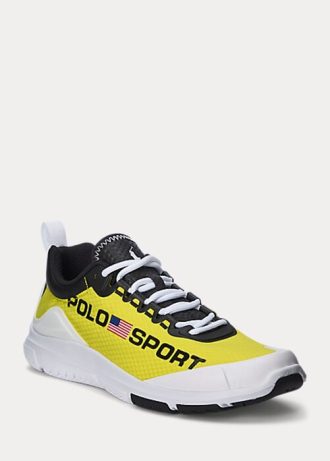 Žluté / černé dámské tenisky Ralph Lauren Polo Sport Tech Racer