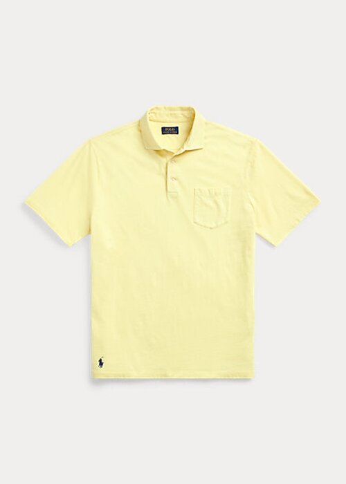 Žluté pánské bavlněno-lněné polokošile Ralph Lauren Classic Fit Žluté pánské bavlněno-lněné polokošile Ralph Lauren Classic Fit