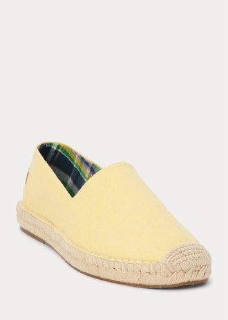 Žlutá pánská espadrilka z praného plátna Ralph Lauren Cevio