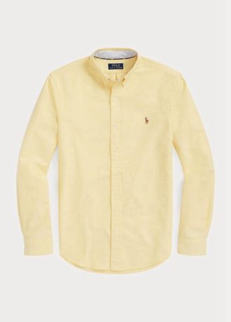 Žluté pánské košile Oxford Slim Fit Ralph Lauren