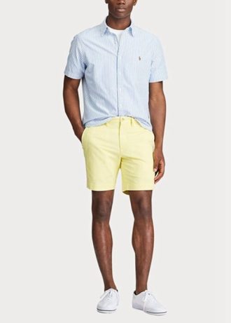 Žluté pánské šortky Ralph Lauren Stretch Straight Fit Chino
