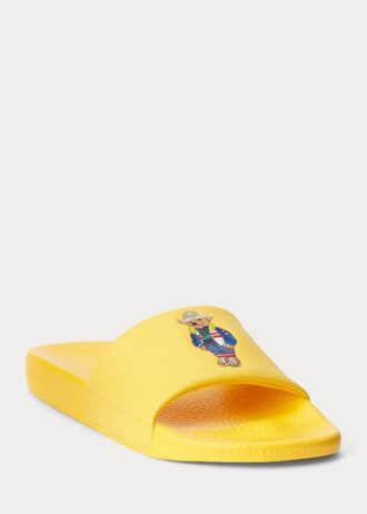 Žluté pánské pantofle Ralph Lauren Polo Bear