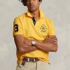 Žluté pánské polokošile Ralph Lauren Classic Fit Crest Mesh