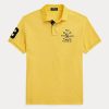 Žluté pánské polokošile Ralph Lauren Classic Fit Crest Mesh