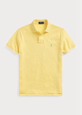Žluté pánské polokošile Slim Fit Mesh Ralph Lauren Custom