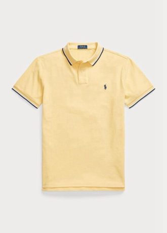 Žluté pánské polokošile Slim Fit Mesh Ralph Lauren Custom