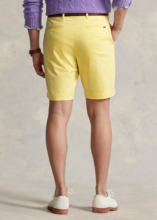 Žluté pánské strečové keprové šortky Ralph Lauren Tailored Fit Žluté pánské strečové keprové šortky Ralph Lauren Tailored Fit
