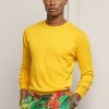 Žluté pánské svetry Ralph Lauren Cotton Crewneck Žluté pánské svetry Ralph Lauren Cotton Crewneck
