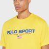 Žlutá pánská trička Ralph Lauren Logo Crew Neck
