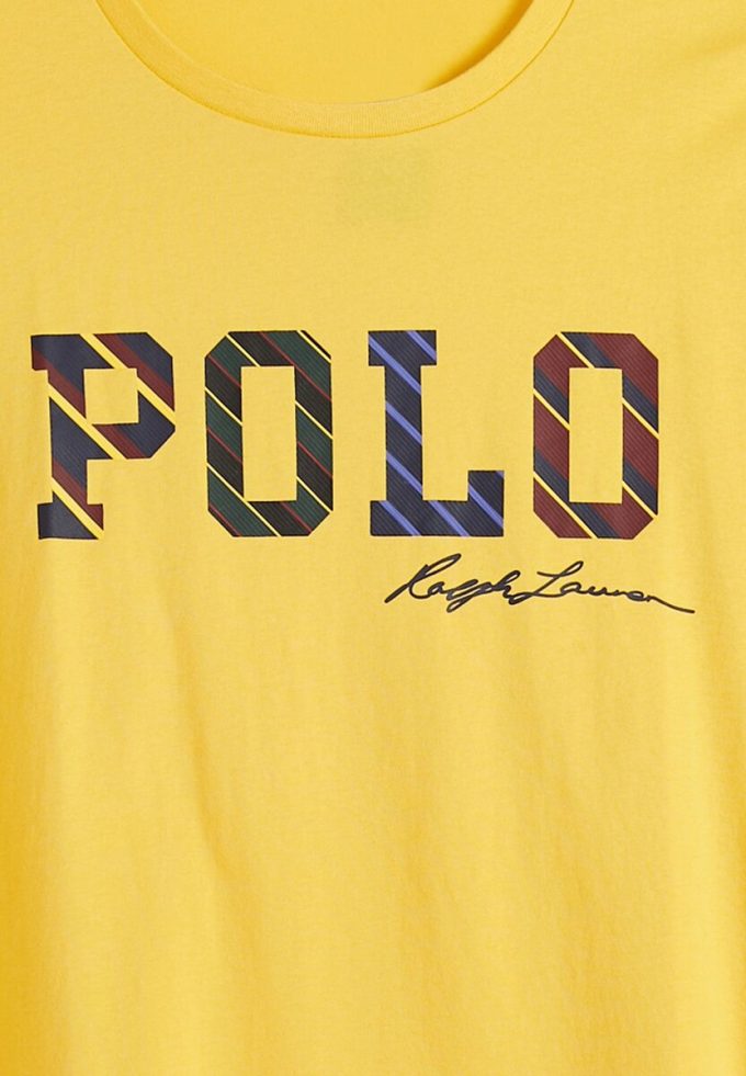 Žlutá pánská trička Ralph Lauren Logo Crew Neck