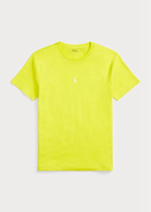 Žlutá pánská trička Slim Fit Crewneck Ralph Lauren Custom Žlutá pánská trička Slim Fit Crewneck Ralph Lauren Custom