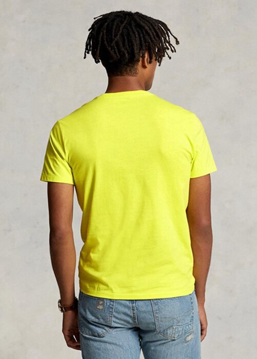 Žlutá pánská trička Slim Fit Crewneck Ralph Lauren Custom Žlutá pánská trička Slim Fit Crewneck Ralph Lauren Custom