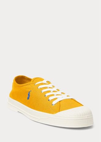 Žluto/modré pánské tenisky Ralph Lauren Essence 100 Canvas Cap-Toe