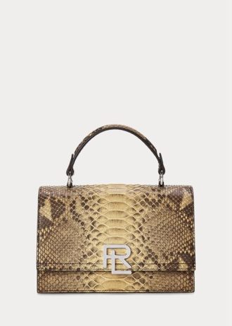 Měděná dámská kabelka Ralph Lauren The Python RL Top Handle